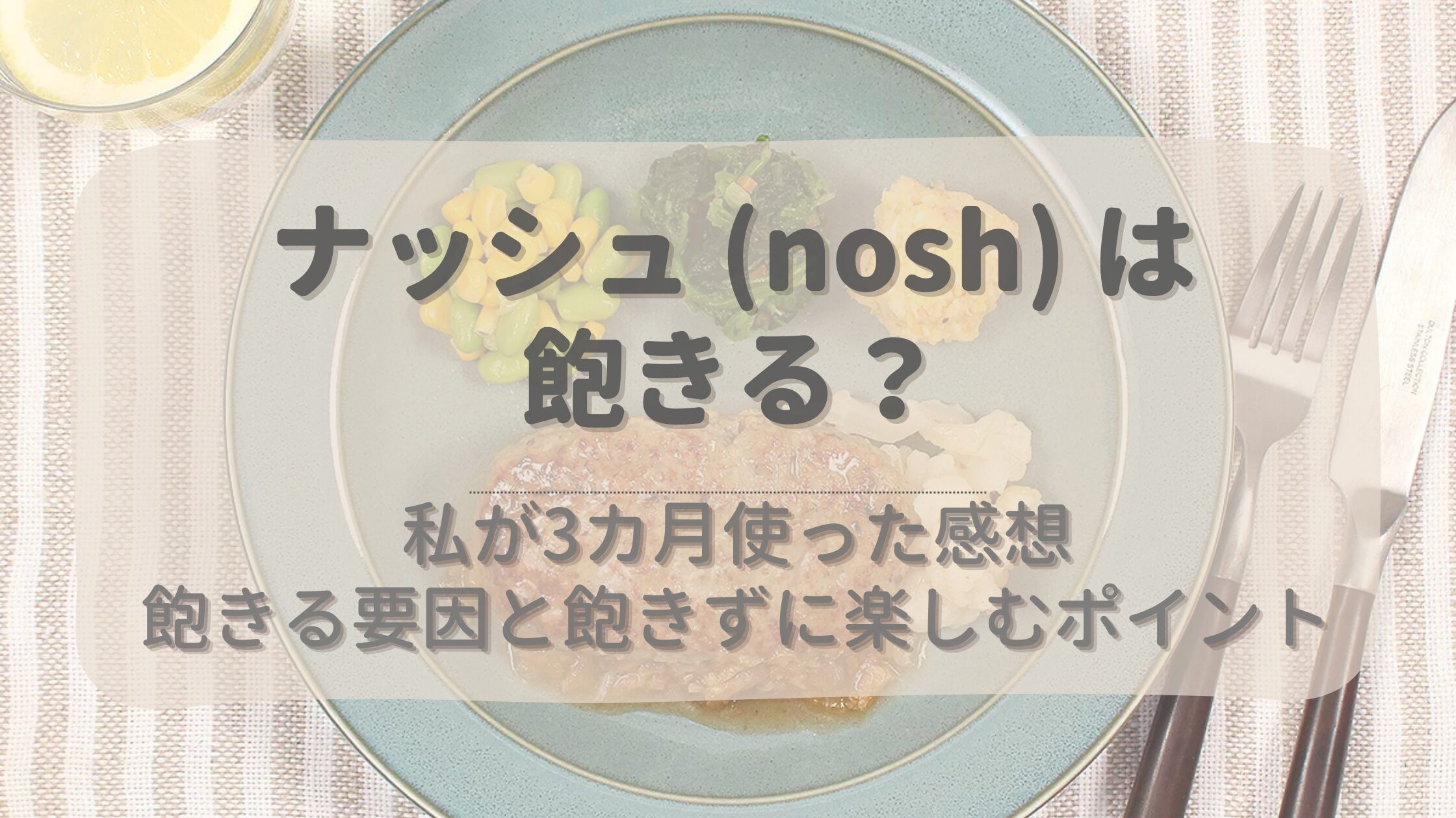 ナッシュ (nosh) は飽きる？3カ月使った感想と飽きない理由を解説！